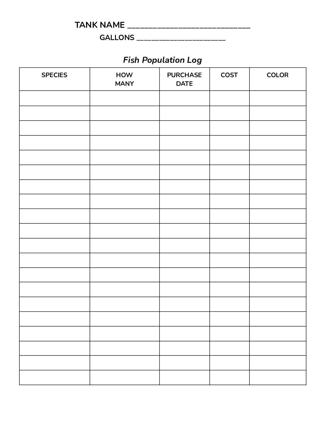 Fish Tank Record Book - Image 3