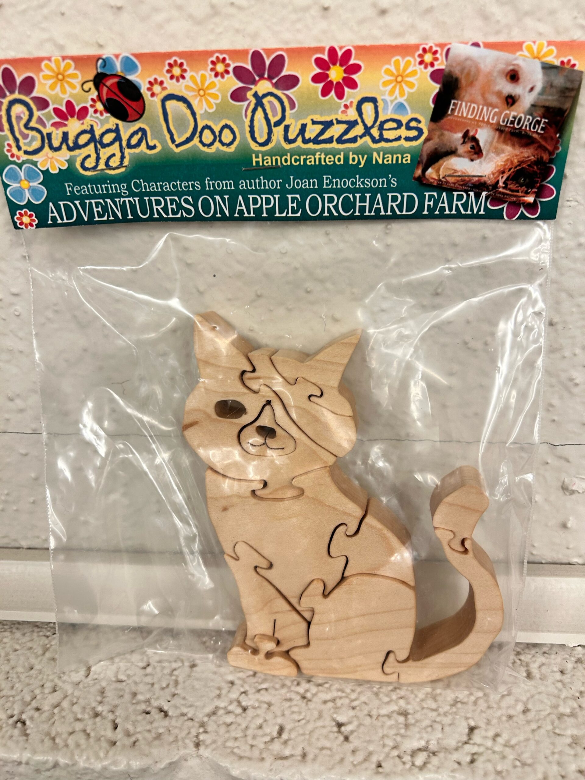 Wooden Puzzle - George, the One-Eyed Kitten